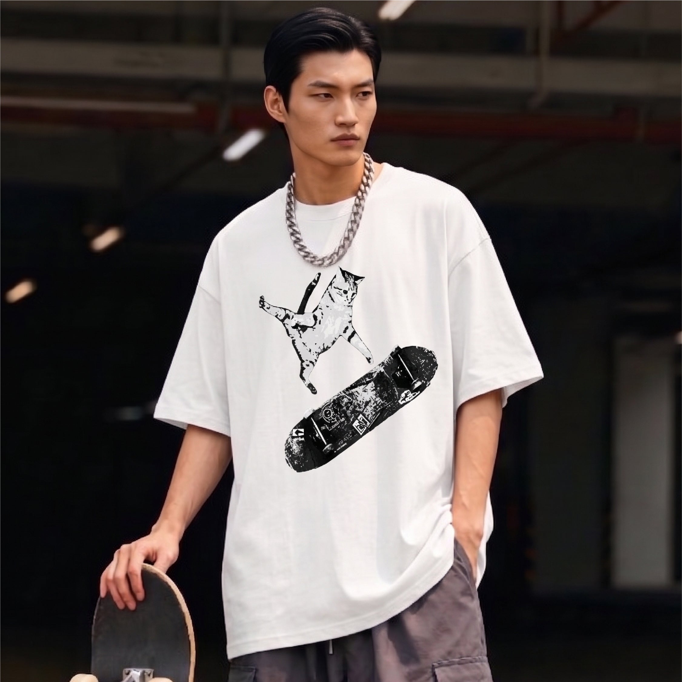 Camiseta Oversize Kickflip Kitty